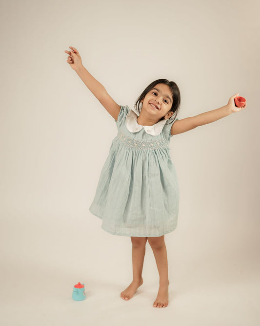 BLUEBERRY SMOCKED FROCK