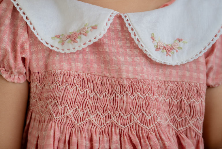 RUMI PINK SMOCKED FROCK