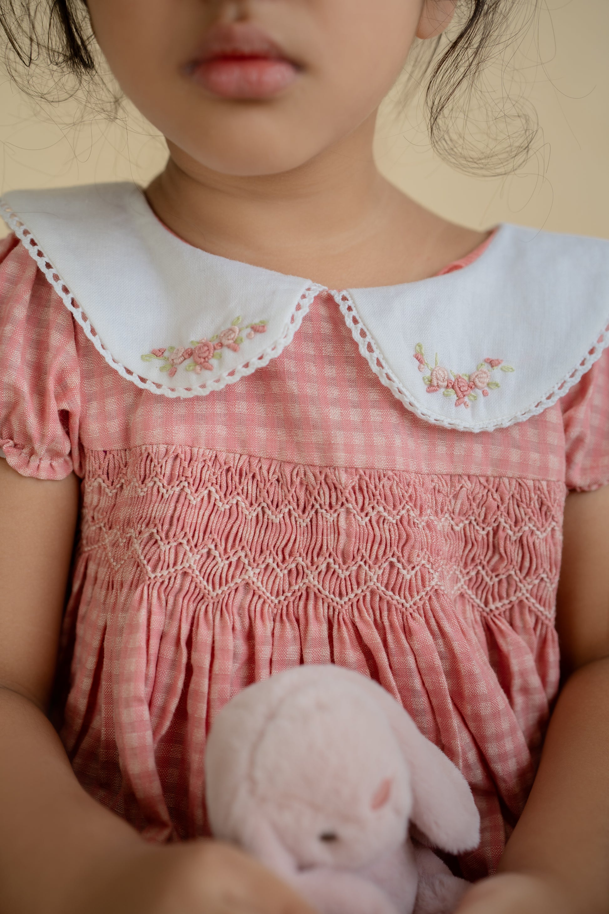 RUMI PINK SMOCKED FROCK
