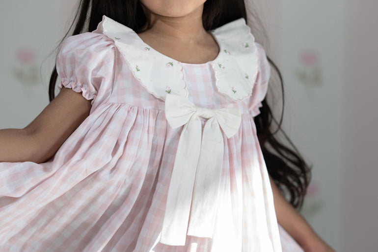 NORA FLORAL CHECK FROCK