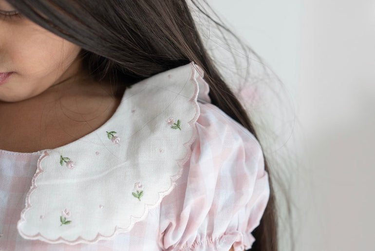 NORA FLORAL CHECK FROCK