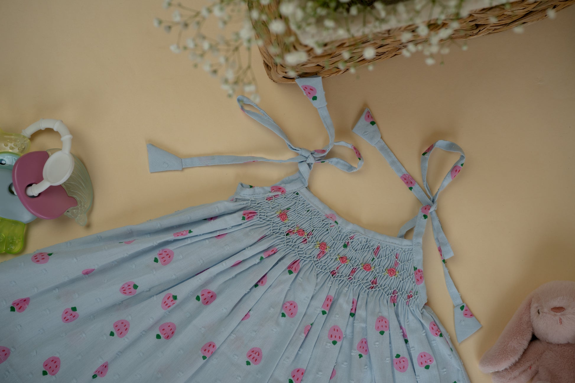 BERRY BLUE SMOCKED FROCK