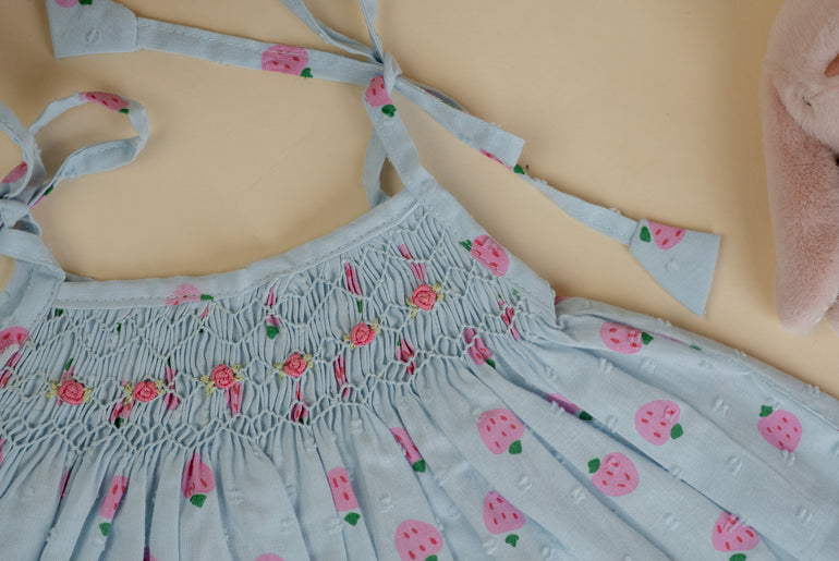 BERRY BLUE SMOCKED FROCK