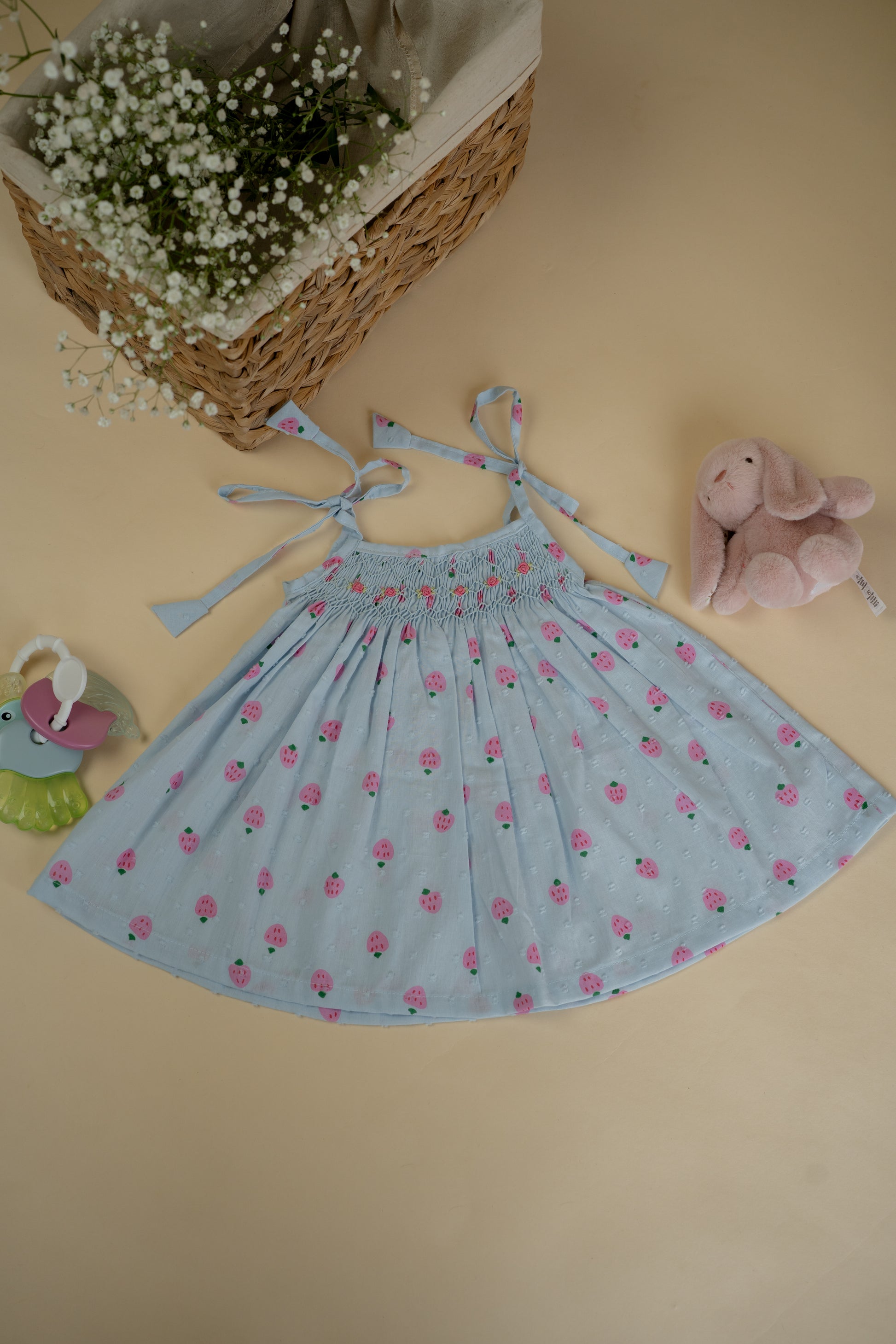 BERRY BLUE SMOCKED FROCK