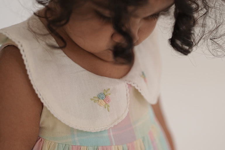 CLEO RAINBOW CHECKS FROCK