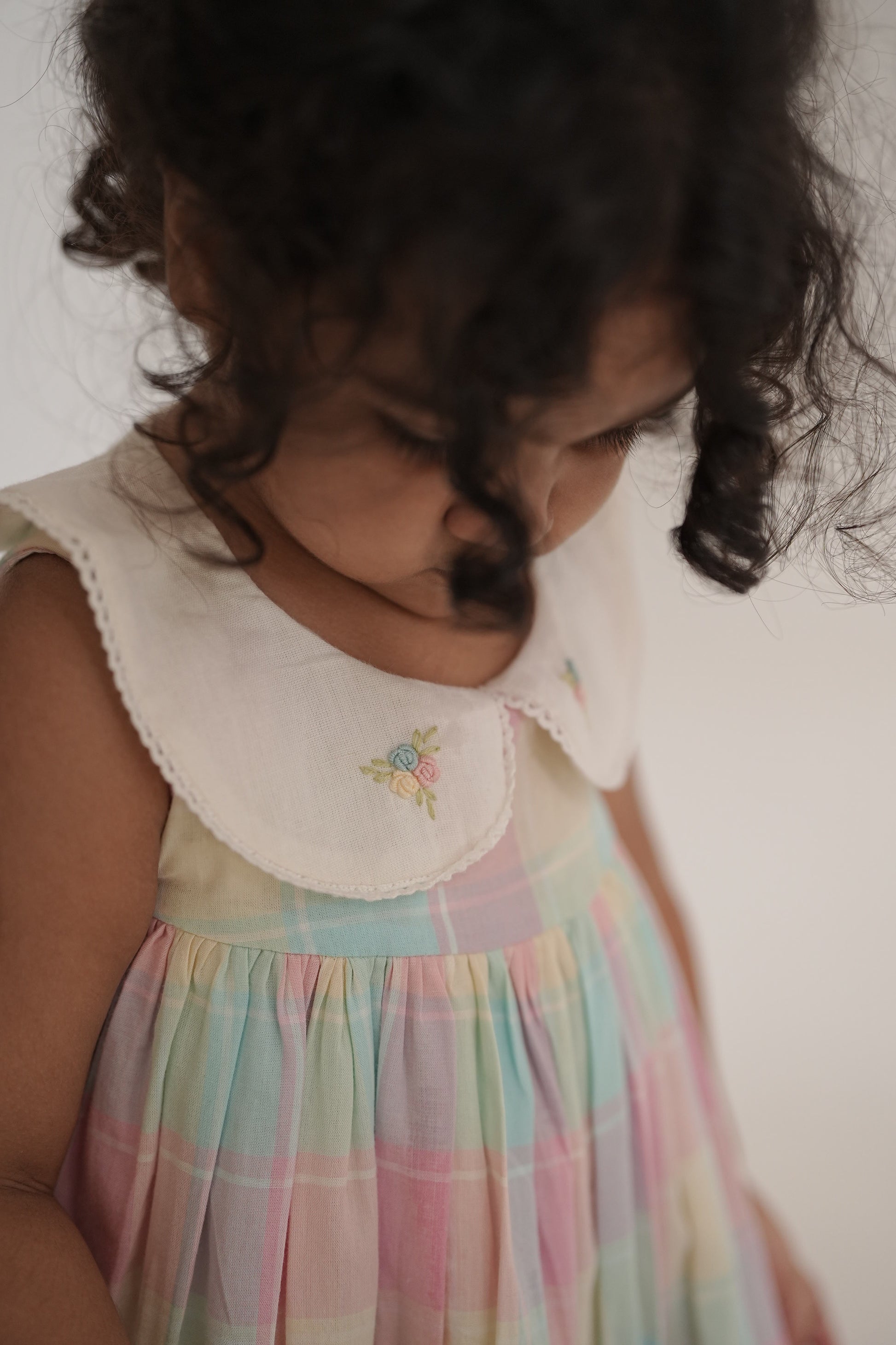 CLEO RAINBOW CHECKS FROCK