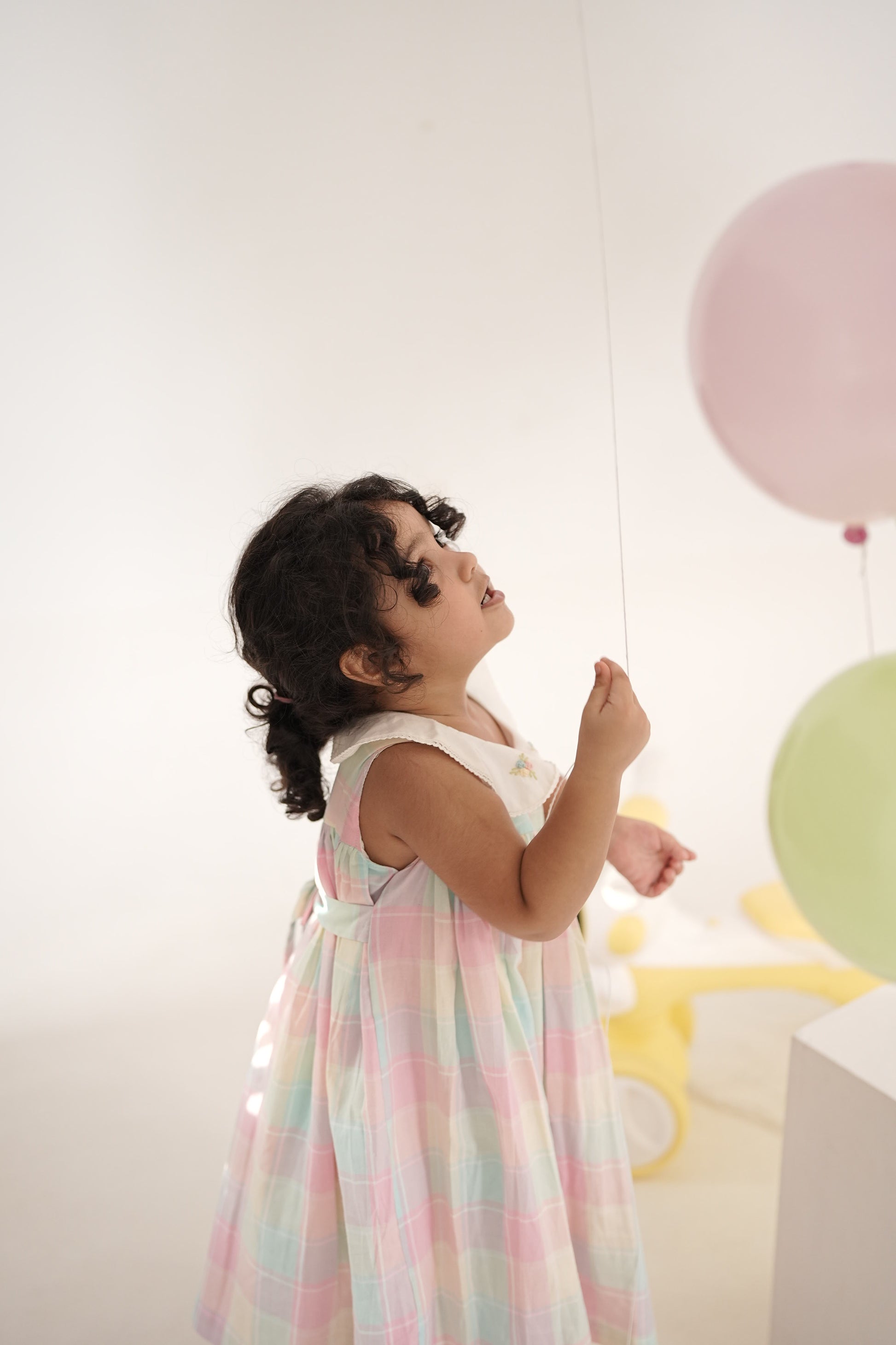 CLEO RAINBOW CHECKS FROCK