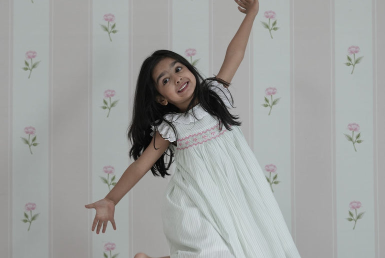 MINTY ROSE FLEUR FROCK