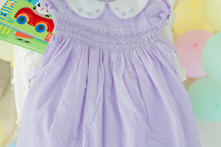 LITTLE LAVENDER SMOCKED FROCK
