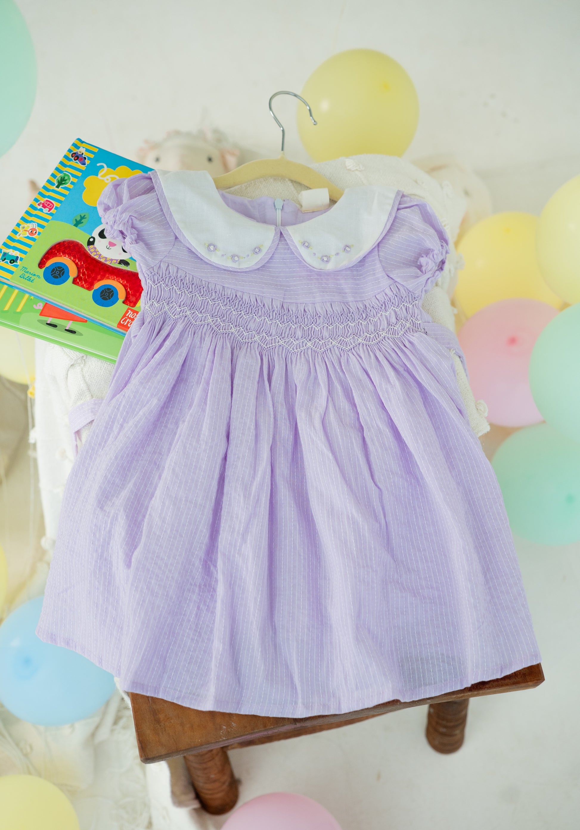 LITTLE LAVENDER SMOCKED FROCK