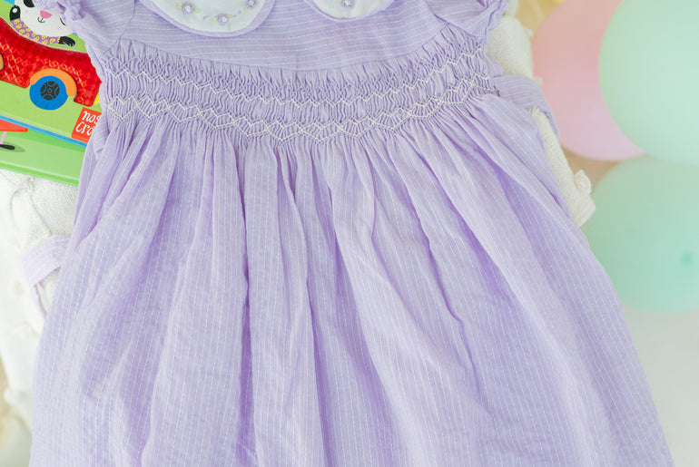 LITTLE LAVENDER SMOCKED FROCK