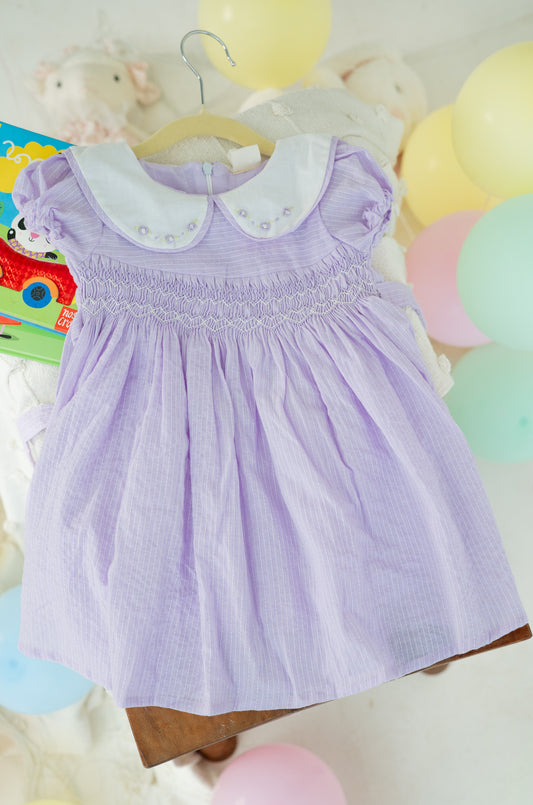LITTLE LAVENDER SMOCKED FROCK