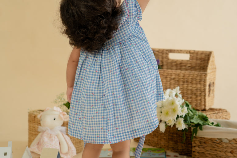 CHERRY GINGHAM SMOCKED FROCK