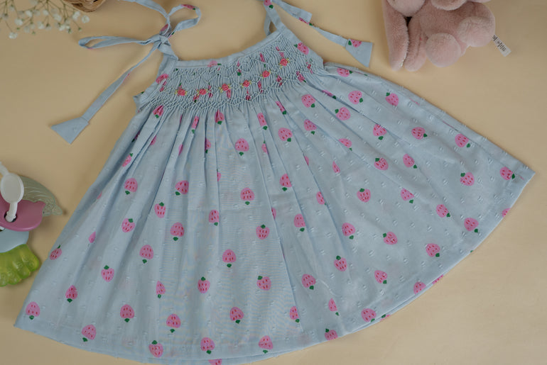 BERRY BLUE SMOCKED FROCK