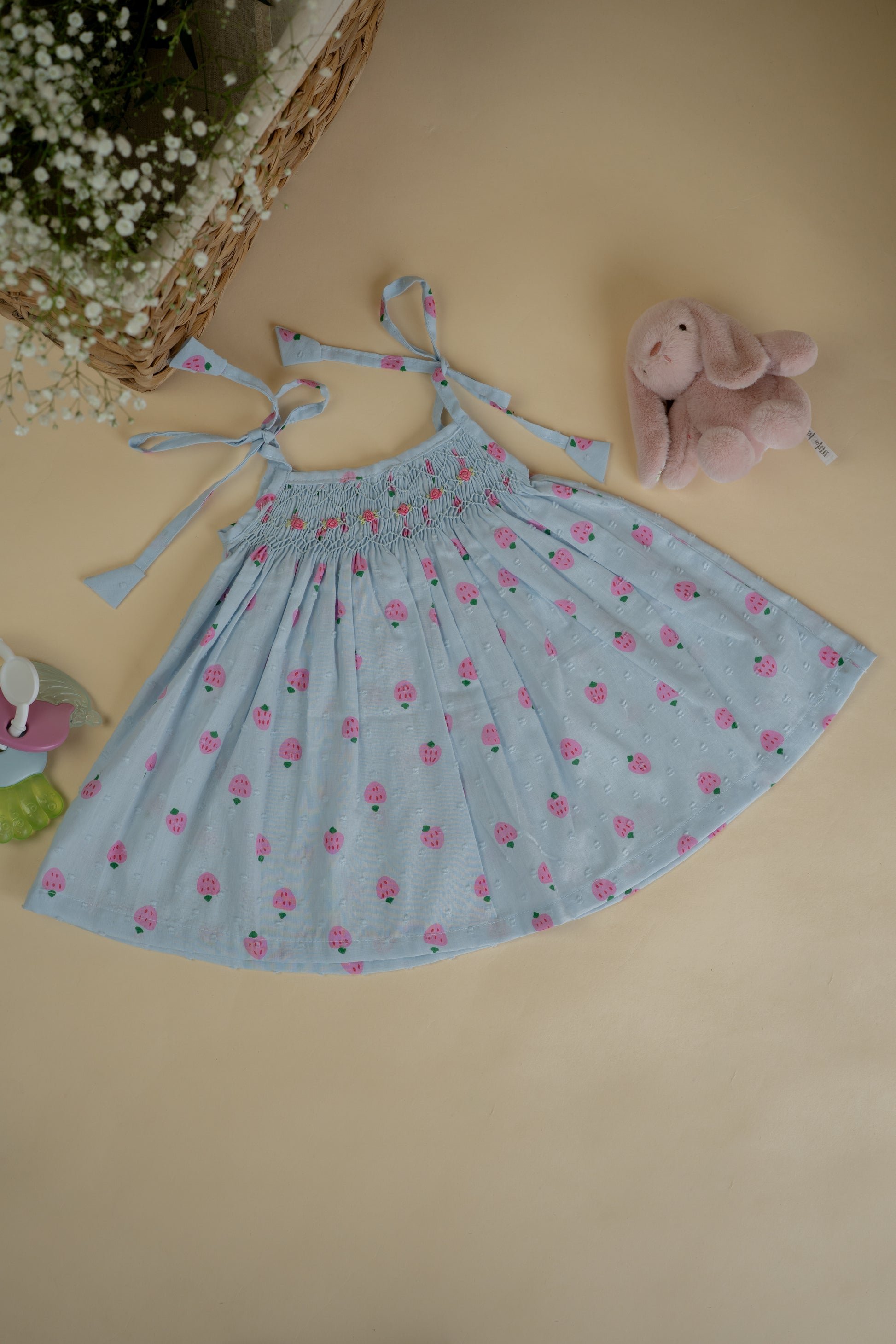 BERRY BLUE SMOCKED FROCK