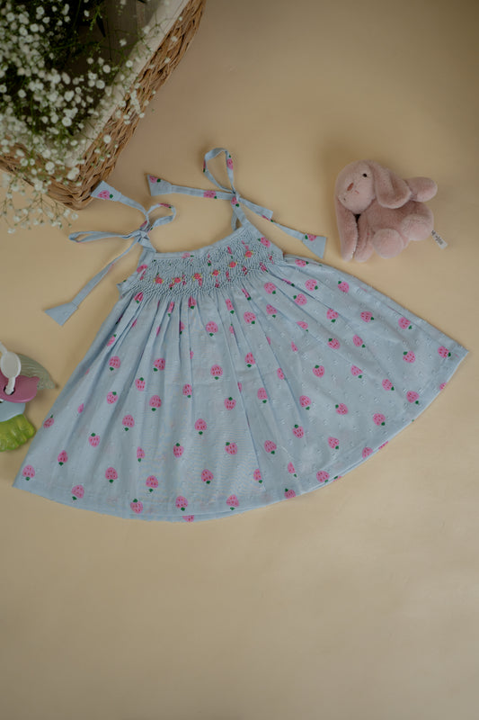 BERRY BLUE SMOCKED FROCK