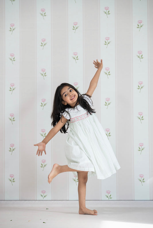MINTY ROSE FLEUR FROCK