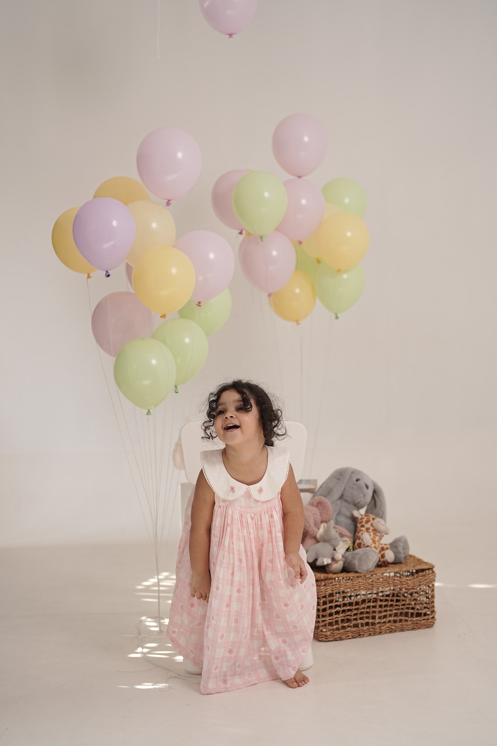 ELSIE CHECK BLOOM FROCK