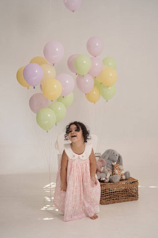 ELSIE CHECK BLOOM FROCK