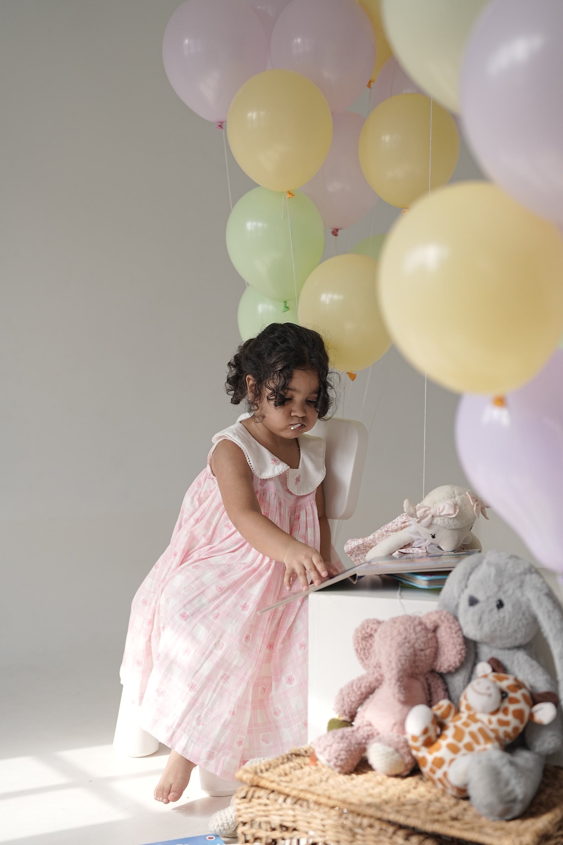 ELSIE CHECK BLOOM FROCK