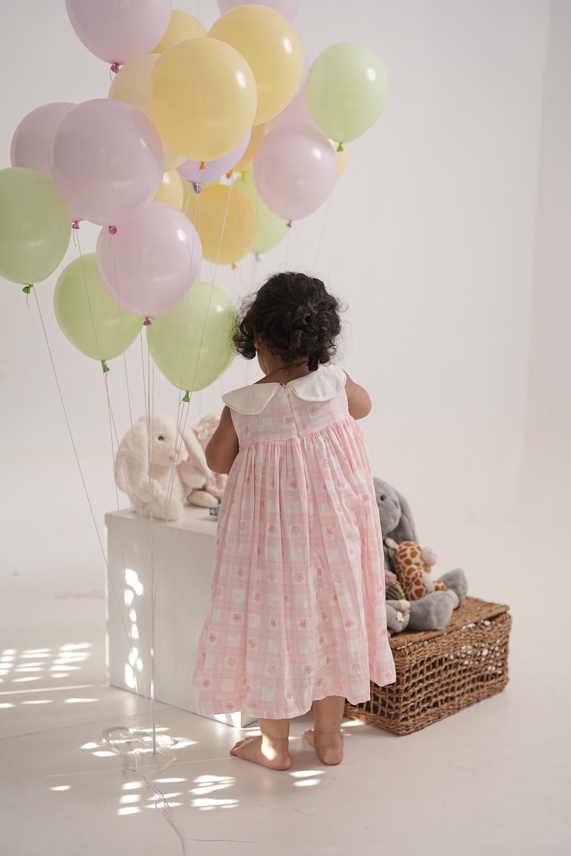 ELSIE CHECK BLOOM FROCK
