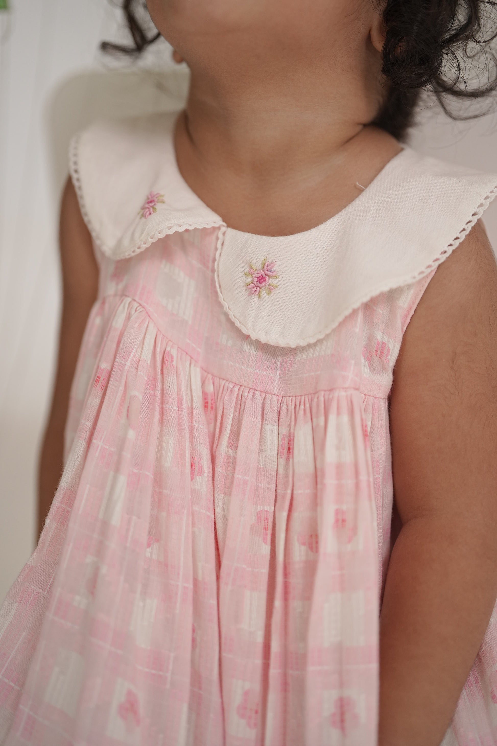 ELSIE CHECK BLOOM FROCK