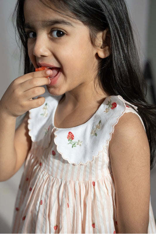 ELARA STRAWBERRY FROCK - WOVYN KIDS 