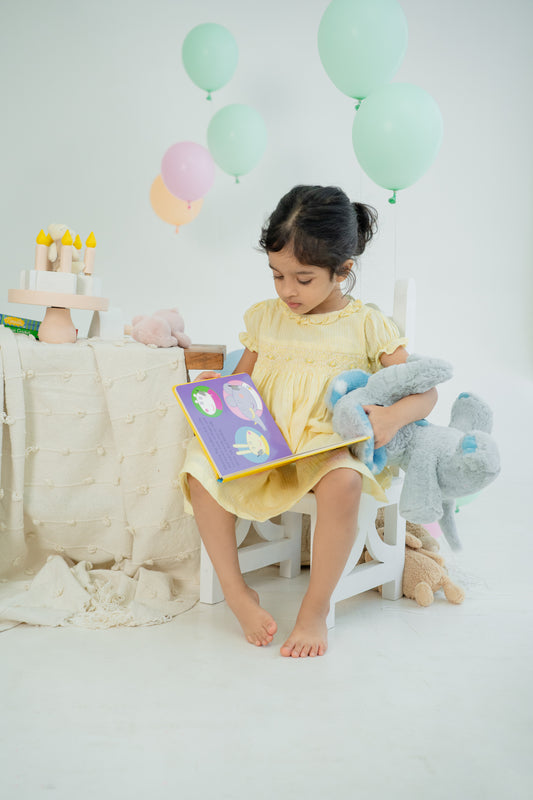 PASTEL YELLOW SMOCKED FROCK