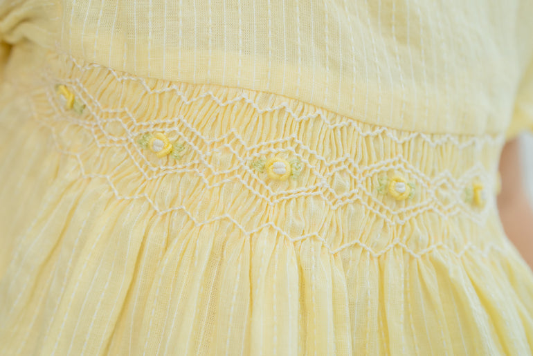 PASTEL YELLOW SMOCKED FROCK