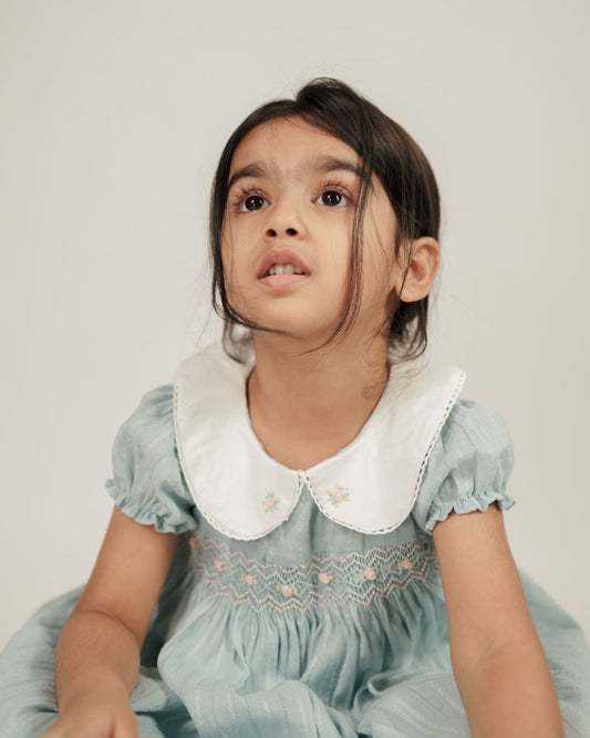 BLUEBERRY SMOCKED FROCK